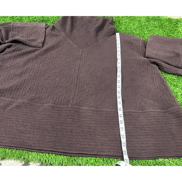Lululemon Retreat Yourself Pullover Top Womens L/XL Brown Turtleneck - Picture 6 of 7